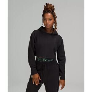 LULULEMON Team Canada All Yours Cropped Hoodie CPC Logo Size 8 Washed Black